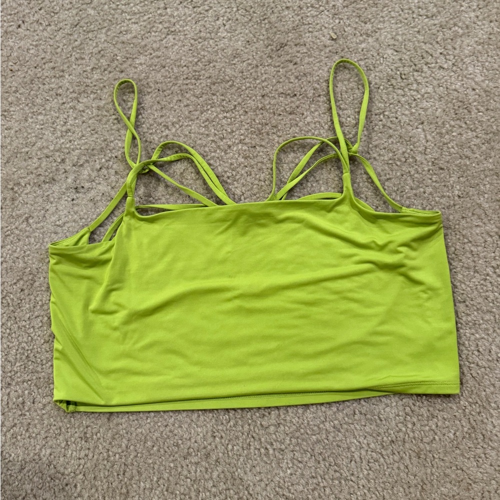 Express Neon Lime Strappy Crop Camisole - Women